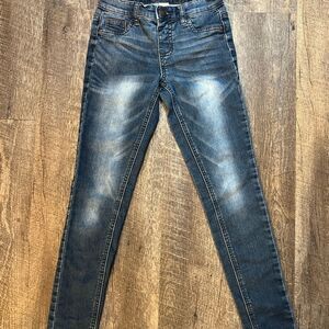 Justice Girls Size 12 Slim Jeggings Jeans Denim Dark Wash Distressed Y2K Punk